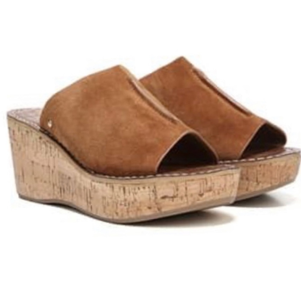 Sam Edelman Ranger Suede Boho Wedge Sandal Mules